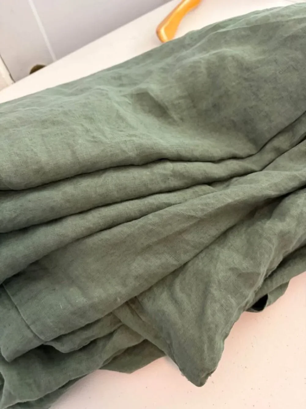 Levtex Home Sage Green QUEEN 100% Linen Duvet Cover, NO SHAMS
